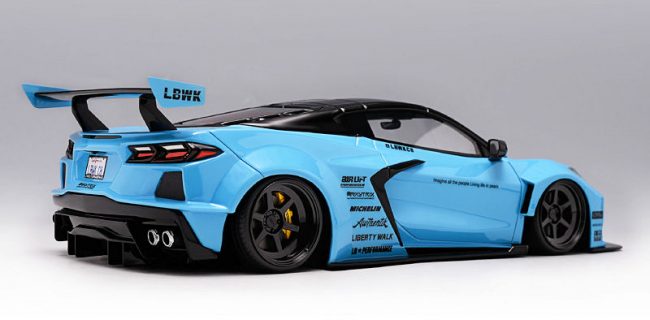 Образец окрашенной модели Ivy LB Works Chevrolet Corvette C8