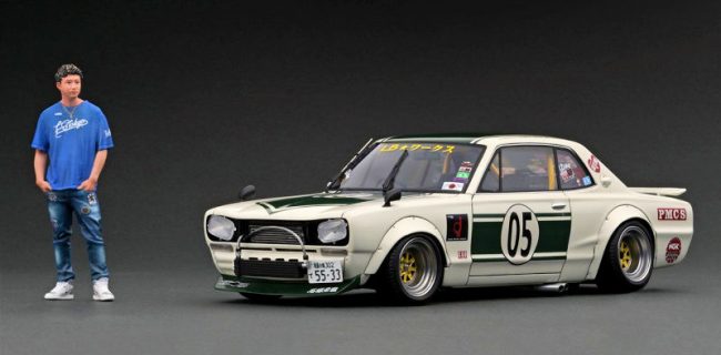Модель зажигания LB-WORKS Hakosuka 2Door White с фигуркой