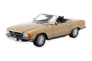 MERCEDES 450 SL R107 WITH REMOVABLE SOFTTOP 1985 GOLD METALLIC