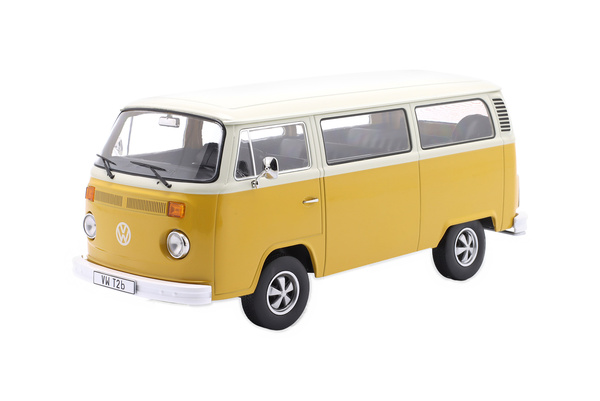 VW T2B BUS WITH FUCHS RIMS 1972 YELLOW WHITE