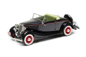 FORD MODEL 40 ROADSTER TOP DOWN 1933 BLACK