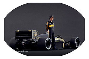 ФИГУРКА КОЛЛЕКЦИОННАЯ AYRTON SENNA LOTUS РУЧНАЯ РАБОТА В МАСШТАБЕ 1:18 АЭРТОН СЕННА ЛОТУС
