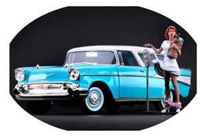 ФИГУРКА КОЛЛЕКЦИОННАЯ PARKING GIRL РУЧНАЯ РАБОТА В МАСШТАБЕ 1:18 ДЕВУШКА НА ПАРКОВКЕ