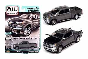 CHEVROLET SILVERADO LTZ Z71 2019 SATIN STEEL METALLIC (СЕРЕБРИСТЫЙ) (ДЛИНА МОДЕЛИ 6-10 СМ)