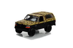FORD BRONCO 4Х4 1996 CUSTOM MATTE BLACK AND CAMOUFLAGE (ДЛИНА МОДЕЛИ 6-10 СМ)