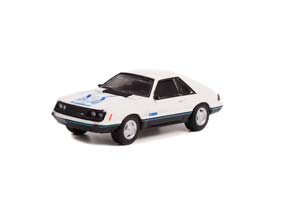 FORD MUSTANG COBRA 1979 WHITE AND MEDIUM BLUE (ДЛИНА МОДЕЛИ 6-10 СМ)