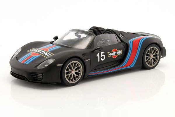 PORSCHE 918 SPYDER WEISSACH PACKAGE 2013 (MATT BLACK, MARTINI LIVERY) ЧЕРНЫЙ МАРТИНИ