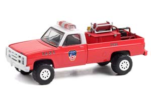 CHEVROLET M1008 4X4 FIRE DEPARTMENT CITY OF NEW YORK (FDNY) WITH FIRE EQUIPMENT, HOSE AND TANK 1986 (ДЛИНА МОДЕЛИ 6-10 СМ)