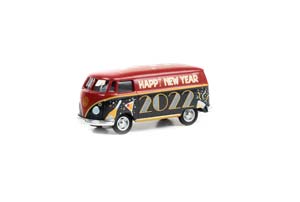 VW VOLKSWAGEN T1 VAN NEW YEAR 2022  / ФОЛЬКСВАГЕН T1 ФУРГОН НОВЫЙ ГОД 2022 (ДЛИНА МОДЕЛИ 6-10 СМ)