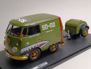VW VOLKSWAGEN T1 KOOL KOMBI ARMY FIGHTER 1:18 SOLIDO