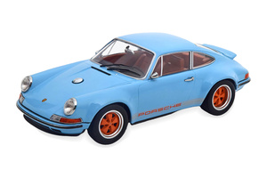 PORSCHE SINGER 911 COUPE LIGHT BLUE ORANGE LIMITED EDITION 1000 PCS