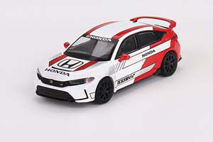 HONDA CIVIC TYPE R PACE CAR 2023 WHITE/RED (ДЛИНА МОДЕЛИ 6-10 СМ)