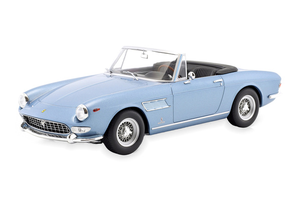 FERRARI 275 GTS PININFARINA SPYDER WITH SPOKE RIMS 1964 LIGHT BLUE-METALLIC LIMITED EDITION 500 PCS