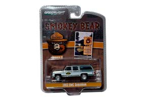 GMC SUBURBAN "PLEASE ONLY YOU CAN PREVENT FOREST FIRES" 1983 YELLOW/WHITE (GREENLIGHT!!! НЕОКРАШЕННЫЙ)