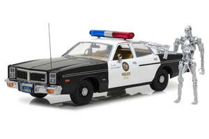 DODGE MONACO METROPOLITAN POLICE YEAR 1977 MOVIE TERMINATOR (1984) WITH T-800 FIGURE / ДОДЖ МОНАКО (ИЗ ФИЛЬМА ТЕРМИНАТОР С ФИГУРКОЙ РОБОТА)
