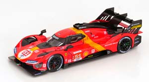 FERRARI 499P 3.0L TURBO V6 TEAM FERRARI AF CORSE №51 WINNER 24H LE MANS 2023 ALESSANDRO PIER GUIDI - JAMES CALADO - ANTONIO GIOVINAZZI, RED YELLOW BLACK
