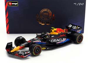 RED BULL F1 RB19 TEAM ORACLE RED BULL RACING №11 4TH AUSTIN USA GP 2023 SERGIO PEREZ - WITH PILOT AND SHOWCASE, MATT BLUE