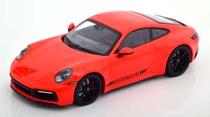 PORSCHE 911 (992) CARRERA 4S 2019 LAVA ORANGE 1:18 / ПОРШЕ 911 КАРРЕРА 4C ОРАНЖЕВЫЙ