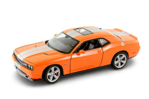DODGE CHALLENGER SRT 2013 ORANGE/SILVER STRIPES