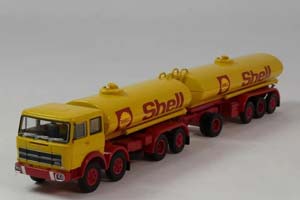 FIAT 691 MILLEPIEDI SHELL ЦИСТЕРНА 1970, YELLOW/RED (ДЛИНА МОДЕЛИ 3-5 СМ)