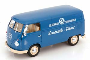 VW VOLKSWAGEN BULLI T1 KASTENWAGEN VW VOLKSWAGEN PORSCHE ERSATZTEILE DIENST 1963 BLUE WHITE