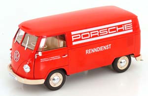 VW VOLKSWAGEN BULLI T1 KASTENWAGEN PORSCHE RENNDIENST 1963 RED WHITE