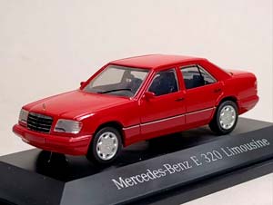 MERCEDES E 320 LIMOUSINE W124 RED 1:43 HERPA