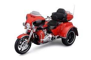 HARLEY-DAVIDSON CVO TRI GLIDE 2021 ORANGE METALLIC/BLACK METALLIC / ХАРЛЕЙ ДЭВИДСОН ТРИЦИКЛ ОРАНЖЕВО-ЧЕРНЫЙ (ДЛИНА 22 СМ)