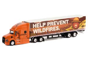 MACK ANTHEM 18 ТЯГАЧ С ПОЛУПРИЦЕПОМ HELP PREVENT WILDFIRES SMOKEY BEAR (ДЛИНА МОДЕЛИ 35-40 СМ)