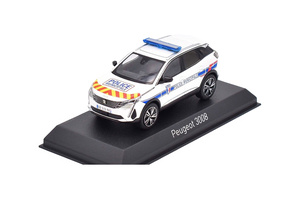 PEUGEOT 3008 "POLICE MUNICIPALE" (МУНИЦИПАЛЬНЫЯ ПОЛИЦИЯ ФРАНЦИИ) 2023 RED/YELLOW STRIPES