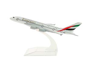 МОДЕЛЬ САМОЛЕТА ЭЙРБАС АЭРОБУС А380 ЭМИРЕЙТС (ДЛИНА 16 СМ)