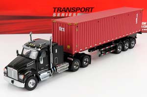KENWORTH T880 SBFA TRUCK CONTAINER 40" 1990, BLACK BROWN