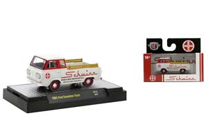 FORD ECONOLINE TRUCK (1965), WHITE/RED (ДЛИНА МОДЕЛИ 6-10 СМ)