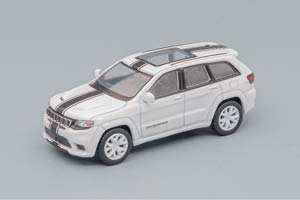 JEEP GRAND CHEROKEE TRACKHAWK BLACK STRIPE (2019), WHITE (ДЛИНА МОДЕЛИ 6-10 СМ)