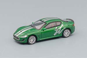 MASERATI GRAN TURISMO MС STRADALE (M145), GREEN / SILVER (ДЛИНА МОДЕЛИ 6-10 СМ)