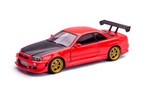 NISSAN SKYLINE GT-R (R34) 1999 RED С НЕОНОВЫМИ СВЕТОДИОДАМИ!