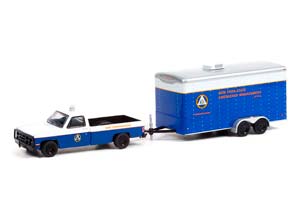 CHEVROLET M1008 ПИКАП С ПРИЦЕПОМ "NEW YORK STATE EMERGENCY MANAGEMENT OFFICE (SEMO) COMMUNICATIONS" 1987 (ДЛИНА ПРИМЕРНО 15 СМ)