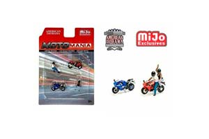 ФИГУРКА КОЛЛЕКЦИОННАЯ MOTO MANIA FIGURE SET INCLUDING 2 1/64 BIKES (ДЛИНА МОДЕЛИ 6-10 СМ)