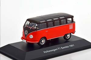 VW VOLKSWAGEN T1 SAMBA, RED / BLACK