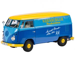 VW VOLKSWAGEN T1 NURNBERGER NACHRICHTEN ФУРГОН СИНИЙ С ЖЕЛТЫМ