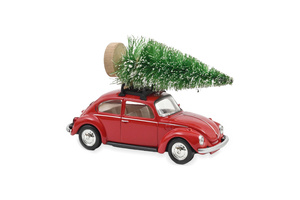VW VOLKSWAGEN BEETLE 1303 (ЁЛКА НА КРЫШЕ) 1973 RED CHRISTMAS