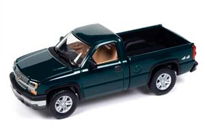 CHEVROLET SILVERADO PICKUP TRUCK 2003 WOODLAND GREEN MUSCLE TRUCKS (ДЛИНА МОДЕЛИ 6-10 СМ)