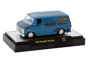 CHEVROLET G10 VAN 1973 BLUE RUSTED SMOKE BOX (ДЛИНА МОДЕЛИ 6-10 СМ)
