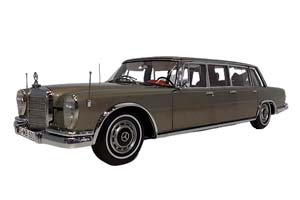 MERCEDES W100 600 PULLMAN (6-DOORS) LIMOUSINE WITH SUNROOF 1960-1970 MILK GREY