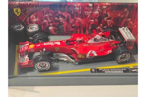 FERRARI F-2003 GA M.SCHUMACHER WORLD CHAMPION 2003 - PIT STOP, RAIN TYRES #1 (FULL MARLBORO LIVERY)