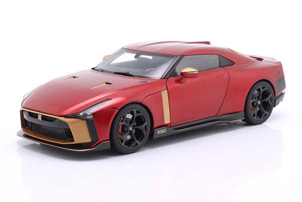 NISSAN GT-R50 ITALDESIGN RED METALLIC GOLDEN
