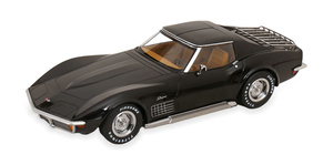 CHEVROLET CORVETTE C3 WITH REMOVABLE ROOF PARTS AND SIDE PIPES 1972 BLACK