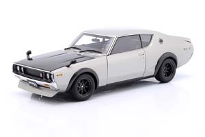 NISSAN SKYLINE 2000 GT-R (KPGC110) TUNED VERSION SILVER BLACK