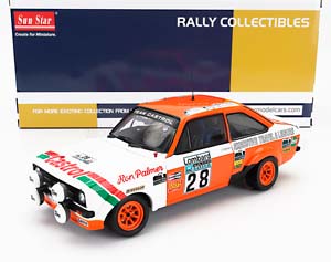 FORD ESCORT MKII RS 1800 NIGHT VERSION CASTROL #28 RALLY RAC LOMBARD 1978 MALCOLM WILSON - RON PALMER, WHITE ORANGE