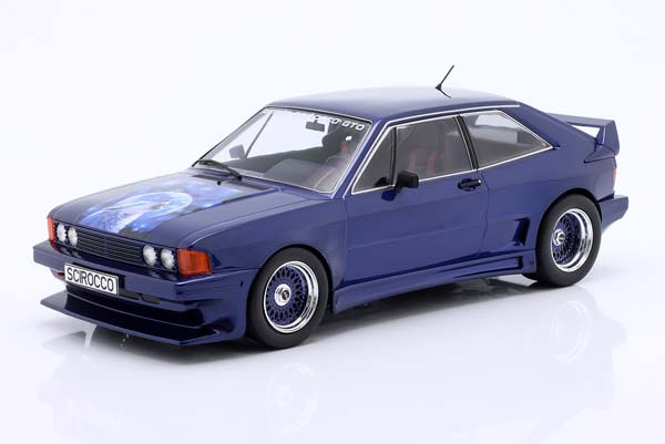 VW VOLKSWAGEN SCIROCCO RIEGER GTO DARKBLUE-METALLIC SCALE 1:18